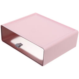 Цена за 2 шт. Ящик настольный для хранения "ТЭРЛИН", цвет пудровая роза, 7,5*22*18см (пакет)