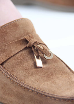 Лоферы туфли 170.2614be. светло- коричневый замша