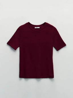 Базовая футболка в рубчик / Zarina  фото 7