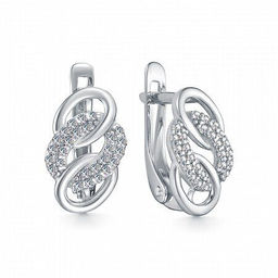 Серьги, куб.циркон., В10-2013