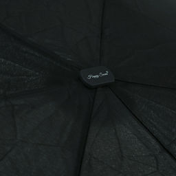 Зонт-мини механический Моно ткань эпонж (полиэстер), 6 лучей, д/купола 88см h50см, 5 сложений, 17см в сложенном виде, механизм против ветра, ручка с покрытием soft-touch, цвет черный, 184гр (Китай) - Домашняя Мода фото 5