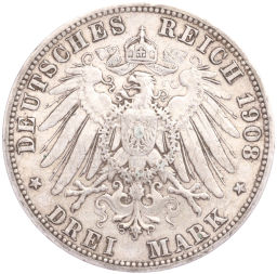 3 марки 1908 года А Германия (Пруссия)