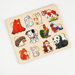 Рамка - вкладыш деревянная «Кто что ест», 12 деталей