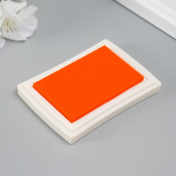 Цена за 2 шт. Штемпельная подушка «Оранжевая», 7.5×5.5×1.8 см