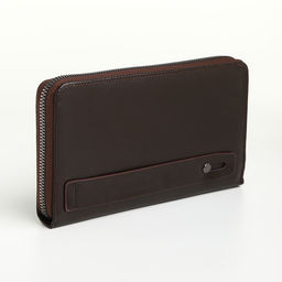 Портмоне-клатч мужской на молнии TEXTURA, коричневое