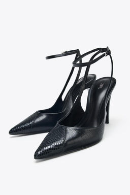 LEATHER HIGH-HEEL SHOES - Zara фото 4