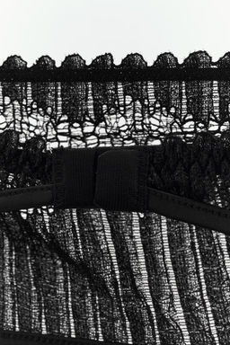 PLEATED LACE BANDEAU BRA - Zara фото 7