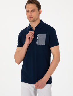 Lacivert Slim Fit Polo Yaka Ti__rt