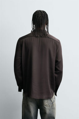 SATIN SHIRT WITH CONTRAST TRIMS - Zara фото 3