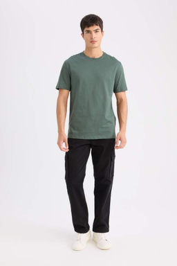 Новая базовая простая футболка с короткими рукавами и круглым вырезом стандартного кроя - Defacto фото 2