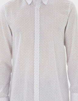 Рубашка Pierre Cardin Slim Fit серая длинный рукав