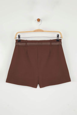 Kahverengi Kemerli Mini Sort Etek Sort & Bermuda TWOAW26SR00006 - Trendyolmilla фото 28