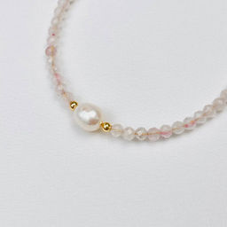 Браслет из Розового кварца и Жемчуга - Радуга самоцветов фото 3