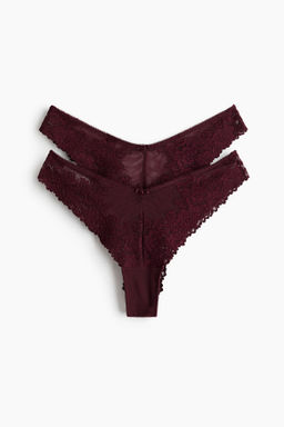Pack de 2 bragas Brazilian de encaje