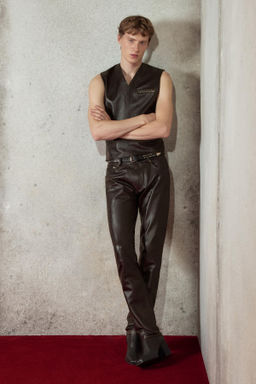 LEATHER WAISTCOAT WITH STUDS LUDOVIC DE SAINT SERNIN x ZARA