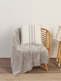 Наволочка декоративная с вышивкой SL Home, 4545 см, хлопок 100%, серая - Sima-land home фото 3