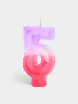 Цена за 10 шт. Свеча цифра для торта «5», 8×3.75×1 см