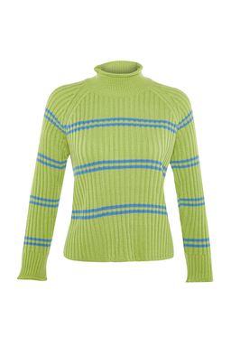 TRENDYOLMILLA Yesil Cizgili Triko Kazak TWOAW23KZ00666