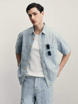 Верхняя сорочка джинсовая мужская / Zarina