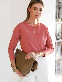 VILATTE / Лонгслив из фактурного хлопка