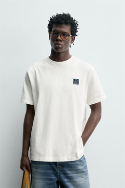 CAMISETA ESTAMPADO CONTRASTE / Beige claro - Zara фото 2