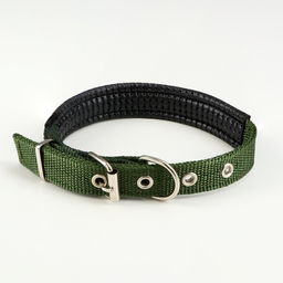 Ошейник Комфорт комбинированный, 45 х 2 см, ОШ 30-39 см, темно-зеленый 609528 - Пижон фото 2