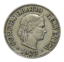 10 раппенов 1928 года Швейцария