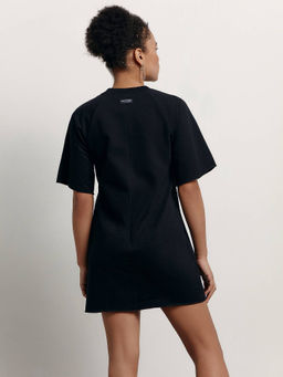 CONTE Платье из футера свободного кроя Blurred LPL 1639 black