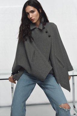 ZW COLLECTION WOOL BLEND CAPE LIMITED EDITION - Zara фото 5