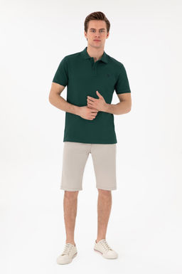 Erkek Slim Fit Polo Yaka Koyu Ye_il Basic Ti__rt Sepette S_rpriz _ndirim - U.s. polo assn фото 11