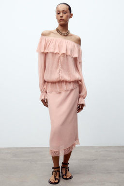 LACE MIDI SKIRT