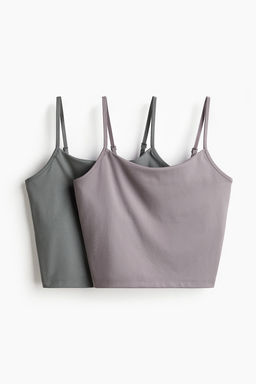 Pack de 2 tops de deporte con sujetador