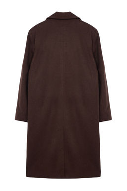 Kahverengi Loose Fit Kruvaze Uzun Kase K?sl?k Kaban TMNAW23KB00003