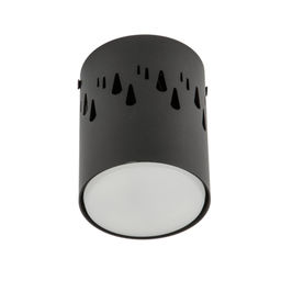 DLC-S618 GX53 BLACK Светильник декоративный накладной, серия Sotto. Без лампы, цоколь GX53. Доп. светодиодная подсветка 3Вт. Металл. Черный. TM Fametto