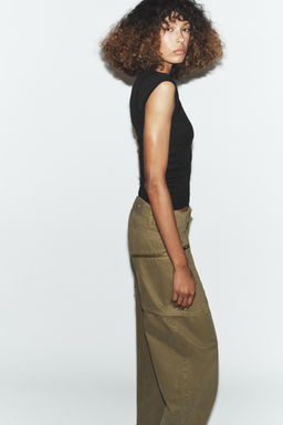 CAMISETA SUPIMA® EFECTO DOBLE / Negro - Zara фото 3