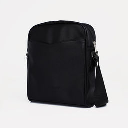 Сумка мужская TEXTURA через плечо, искусственная кожа, цвет чёрный  фото 2