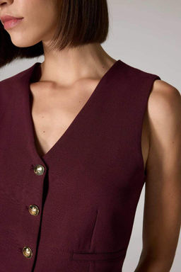 Блейзер с V-образным вырезом и застежкой на пуговицы Sorbe x DeFacto  фото 5