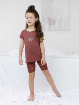 К 1647/шоколадный десерт,сердечки пижама для дев