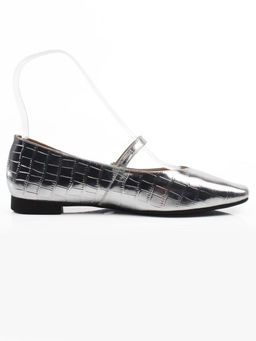 06-2009-5C GREY/SILVER Туфли женские (натуральная кожа)