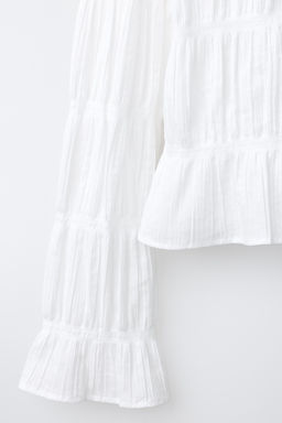 SHIRT WITH ELASTIC TRIMS - Zara фото 4