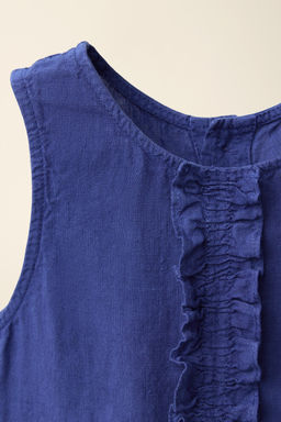 VESTIDO 100% LINO CREATED BY CARAMEL LONDON X ZARA / Azul?n  фото 3