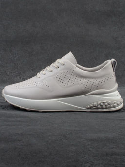 03-23F-2 BEIGE Кроссовки женские (натуральная кожа)