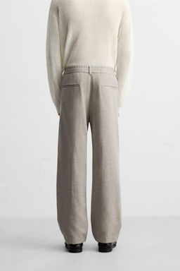 TEXTURED REGULAR FIT TROUSERS - Zara фото 3