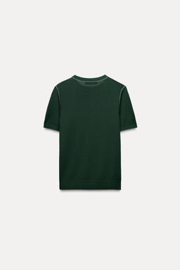 PLAIN KNIT TOP WITH CONTRAST TRIMS - Zara фото 23