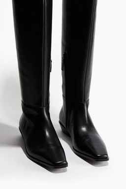 Botas de piel over-the-knee - H&m фото 5