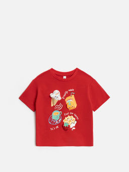 ACOOLA / Футболка детская для девочек Klarita1 красный  фото 3