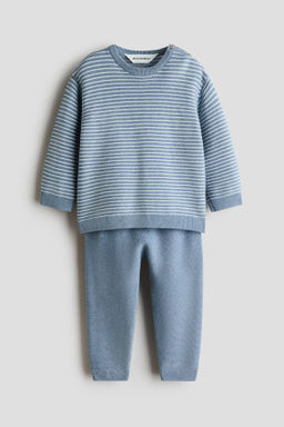 Conjunto de dos piezas en punto fino de algod?n