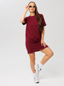 Трикотажное платье LINGEAMO темно-бордовое ВП-05 (28)