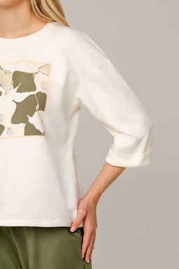 Арт. 10807 Пижама с брюками 44-52 (5 шт) Цвет:верх-молочный,низ-полынь - Калинка фото 21