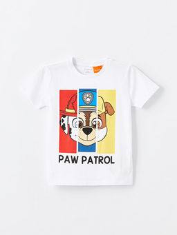 Bisiklet Yaka Paw Patrol Bask?l? Erkek Bebek Ti??rt